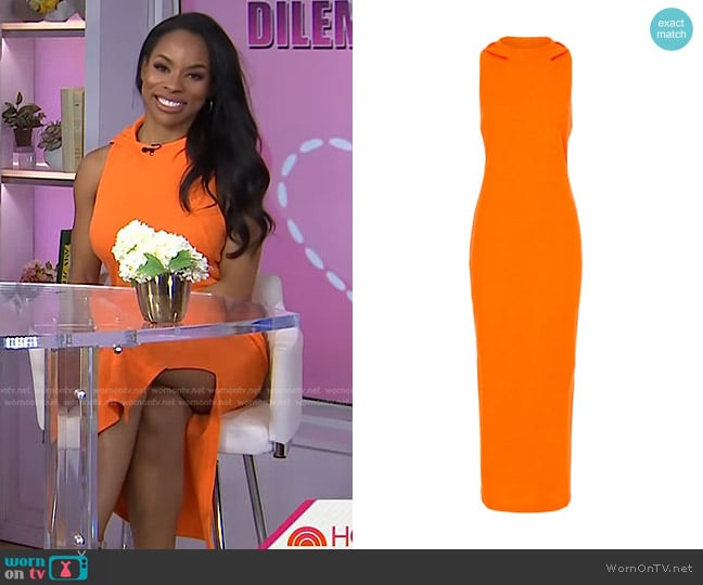 Victor Glemaud Cut Out Hooded Dress worn by Devyn Simone on Today