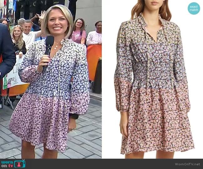 Vince Camuto Floral Smocked Waist Dress worn by Dylan Dreyer on Today