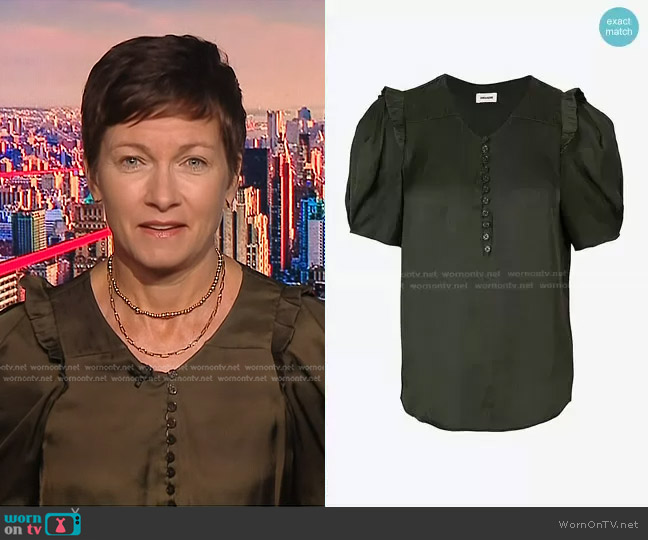 WornOnTV: Stephanie Gosk’s green puff sleeve top on NBC News Daily ...