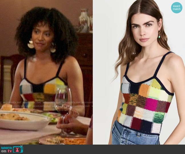 Acne Studios Cropped Patchwork Tank worn by Sondi Hill (Corbin Reid) on Run the World