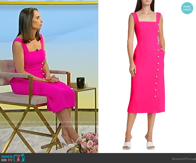 Adam Lippes Pearl Button Midi-Dress worn by Regina Merson on Tamron Hall Show