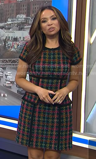 Adelle's multicolor tweed dress on Today