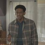 Adrian’s grey plaid button down shirt on Manifest