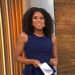 Adriana Diaz’s navy peplum dress on CBS Mornings