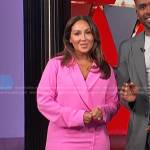 Adrienne’s pink blazer dress on E! News