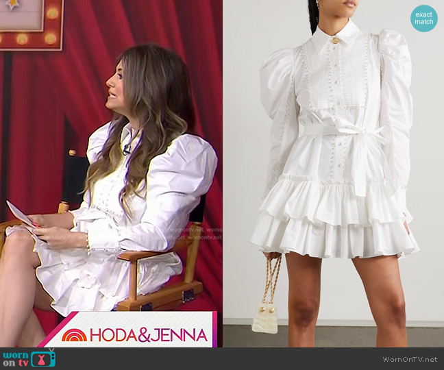 WornOnTV: Nikki Novak's white puff sleeve mini dress on Today