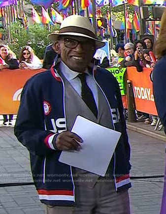 Al’s navy Team USA track jacket on Today