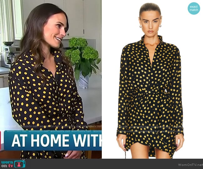 Alaia Printed Bodysuit worn by Jordana Brewster on Access Hollywood