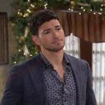 Alex’s navy geometric print shirt on Days of our Lives