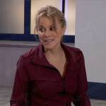 Alexis’s burgundy yoga jacket on General Hospital