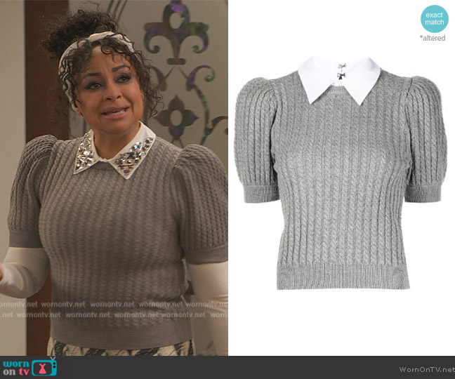 WornOnTV: Raven’s gray puff sleeve sweater on Ravens Home | Raven ...