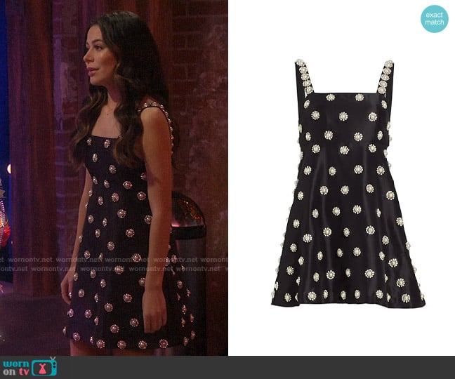 Alice + Olivia Athene Embellished Minidress worn by Carly Shay (Miranda Cosgrove) on iCarly