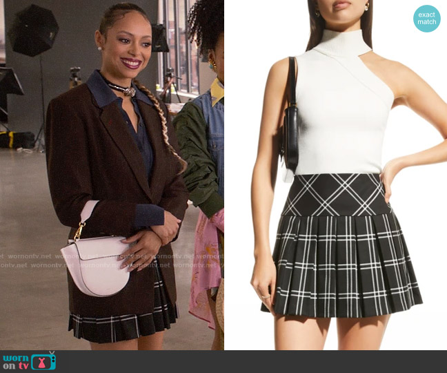 Alice + Olivia Emilie Skirt worn by Whitney Green (Amber Stevens West) on Run the World