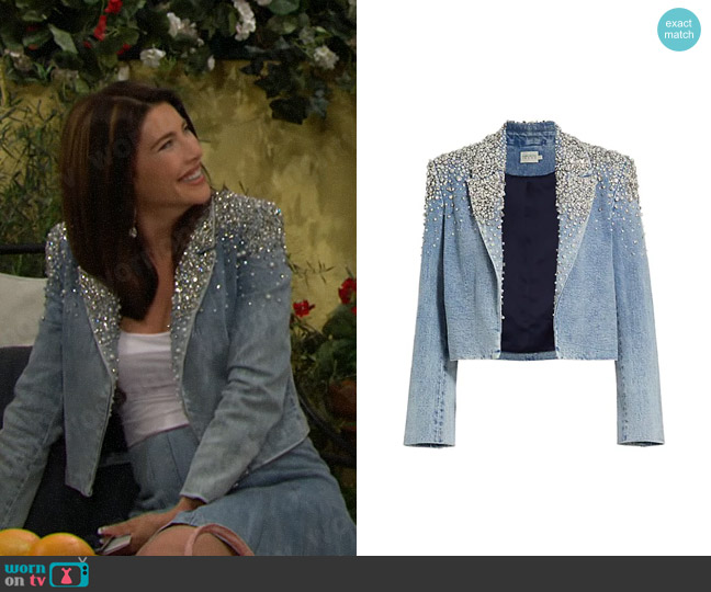 Alice + Olivia Ivan Jacket worn by Steffy Forrester (Jacqueline MacInnes Wood) on The Bold and the Beautiful