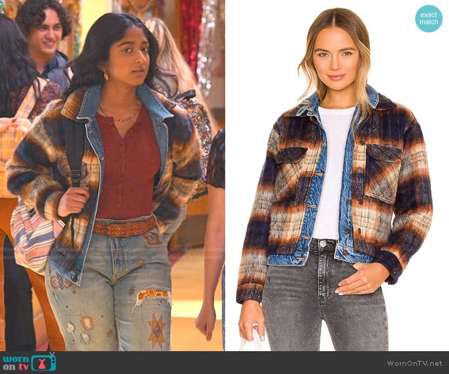 All Saints Ivy Checked Jacket worn by Devi Vishwakumar (Maitreyi Ramakrishnan) on Never Have I Ever