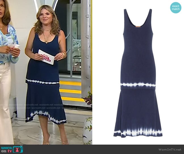 Altuzarra Shinobu Cotton Midi Dress worn by Jenna Bush Hager on Today