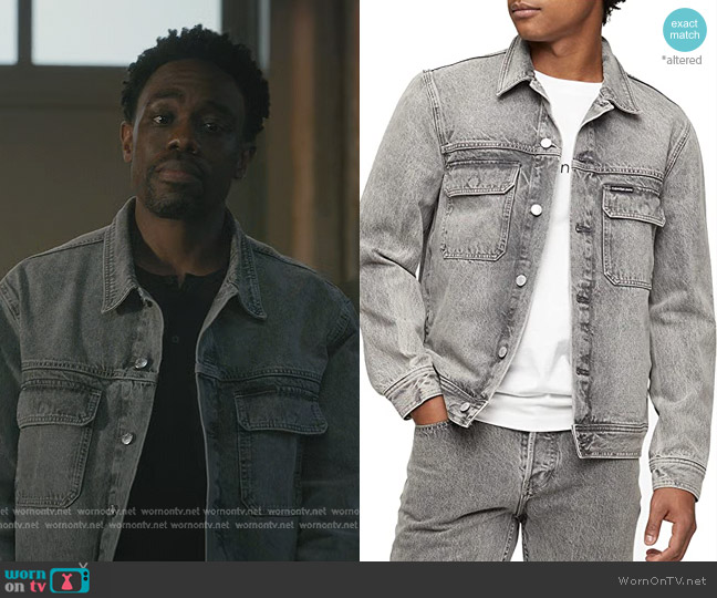 Calvin Klein Utility Trucker Jacket worn by Joe Butler (Bru Aju) on Manifest