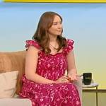 Anita Michaud’s pink floral print dress on Tamron Hall Show