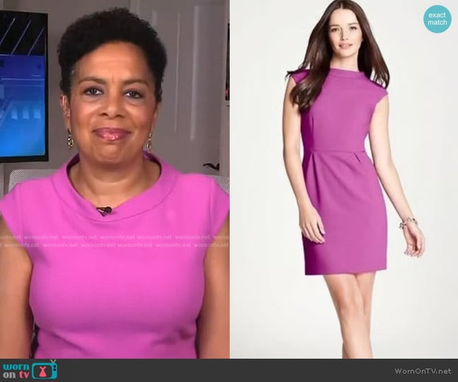 Ann Taylor Short Sleeve Dress worn by Sharon Epperson on NBC News Daily