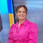 Anna Francese Gass’s hot pink belted shirtdress on Good Morning America