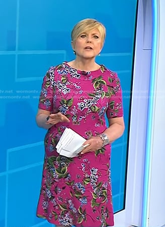 Anne Thompson’s pink floral dress on Today