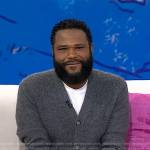 Anthony Anderson’s grey ribbed cardigan on Today