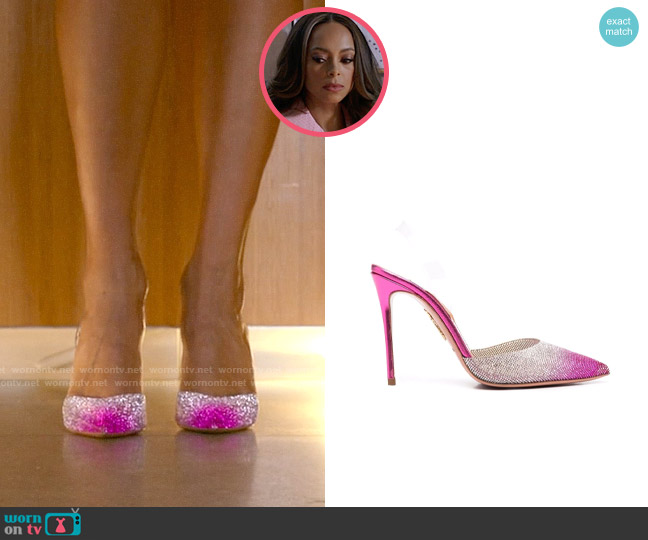 Aquazarra So nude crystal plexi-pump worn by Whitney Green (Amber Stevens West) on Run the World