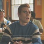 Archie’s blue stripe sweater on Riverdale