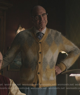 Yellow argyle cardigan on Riverdale