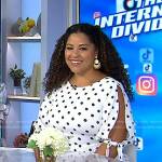 Arianna Davis’s white polka dot dress on Today