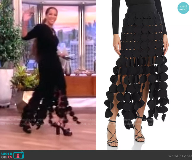 A.W.A.K.E. Mode Cutout Detail Maxi Skirt worn by Sunny Hostin on The View