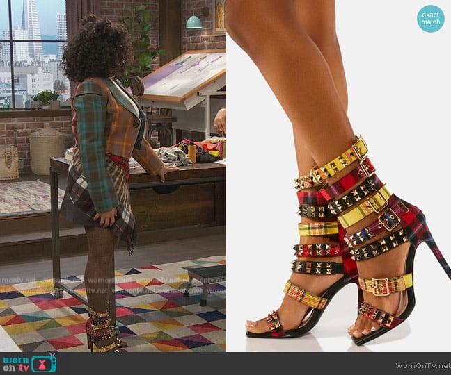 Azalea Wang Sweet Then Sour Stiletto Sandals worn by Raven Baxter (Raven-Symoné) on Ravens Home