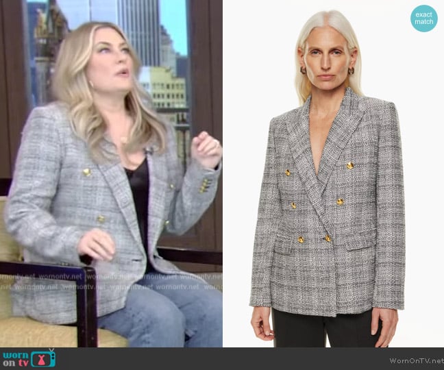 WornOnTV: Mädchen Amick’s gray tweed blazer on Live with Kelly and Mark ...