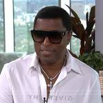 Babyface’s white givenchy shirt on E! News