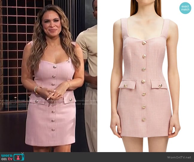 Bardot Emilie Bouclé Minidress worn by Carolina Bermudez on E! News