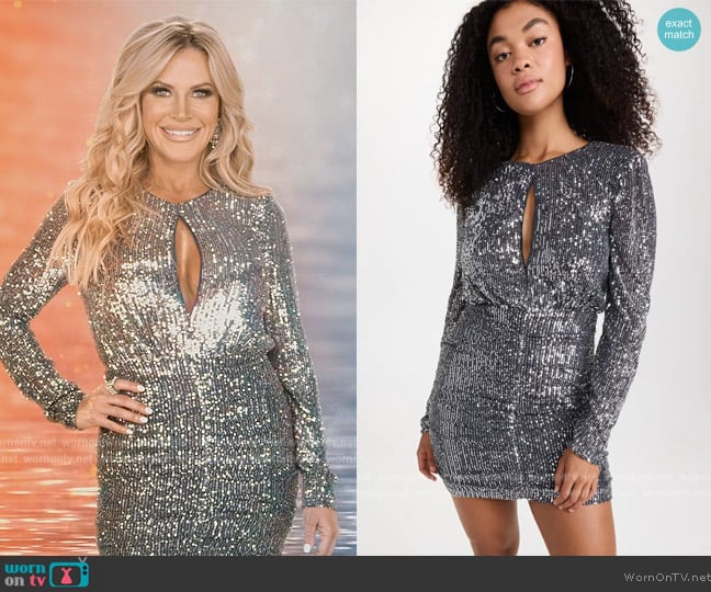 Bardot Onyx Mini Sequin Dress worn by Jennifer Pedranti on The Real Housewives of Orange County