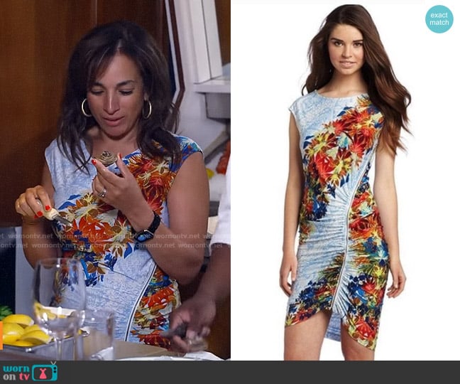 Bcbgmaxazria Dell Floral Dress worn by Michelle Miller on CBS Mornings