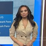 Adelle's beige double breasted jumpsuit on Today