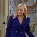 Belle’s blue double breasted blazer dress on Days of our Lives