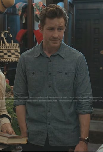 Ben's chambray button down shirt on Manifest