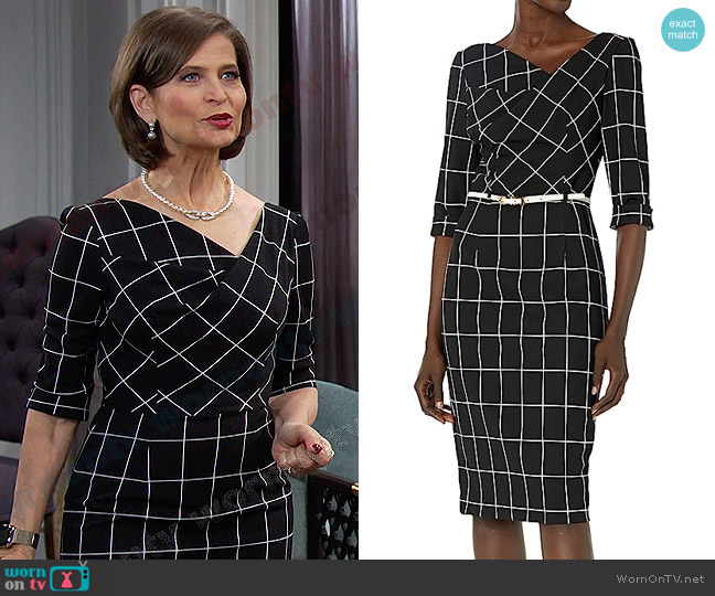 WornOnTV: Megan\'s black grid check dress on Days of our Lives | Miranda  Wilson | Clothes and Wardrobe from TV