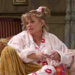 Bonnie’s lip print pajamas and pink heart robe on Days of our Lives