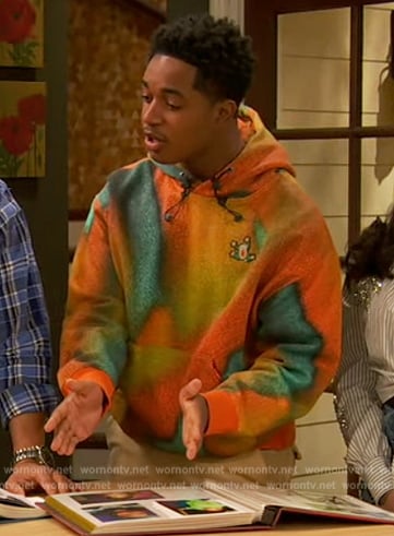 WornOnTV: Booker's colorblock hoodie on Ravens Home, Issac Ryan Brown