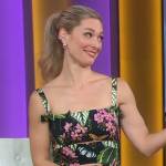 Briga Heelan’s black floral cutout dress on Good Morning America