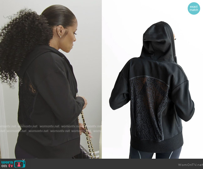 She by Sheree Eboni Zip Up Hoodie w/ Lace Insert worn by Sheree Whitefield on The Real Housewives of Atlanta