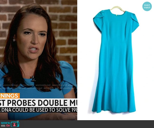 Calvin Klein Tulip Sleeve Dress worn by Nikki Battiste on CBS Mornings