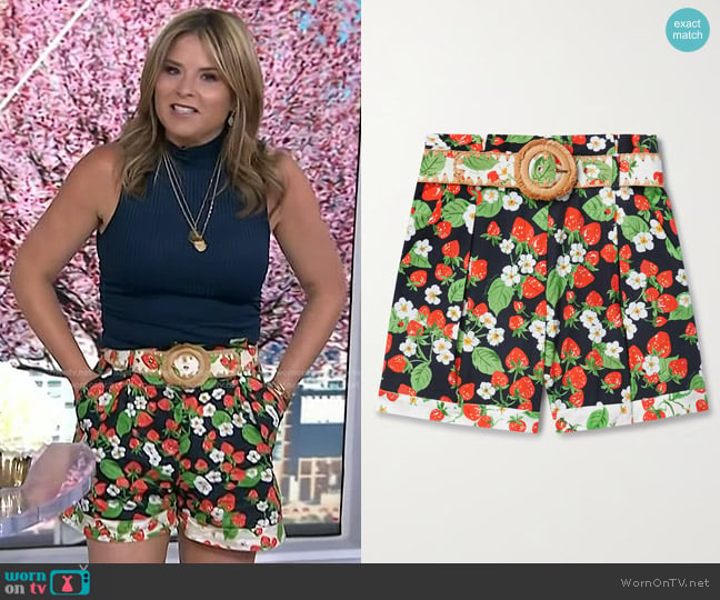 Cara Cara Palmer Short in Wild Black Strawberry worn by Jenna Bush Hager on Today