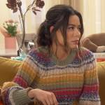 Carly’s multicolor striped sweater on iCarly