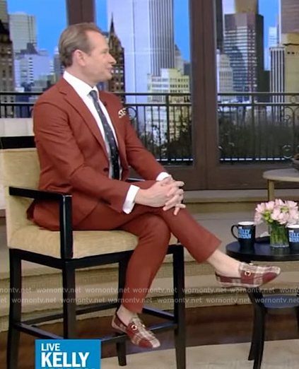 Carson Kressley’s plaid loafers on Live with Kelly and Mark