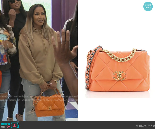 Chanel 19 Flap Bag Quilted Bag worn by Sheree Whitefield on The Real Housewives of Atlanta